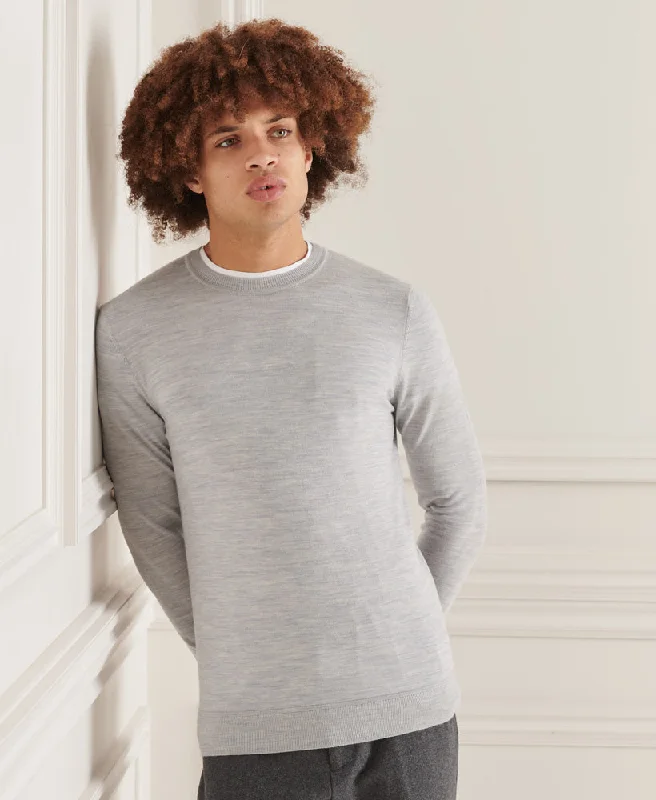 Studios Merino Crew Jumper | Mid MarleCrewneckplain