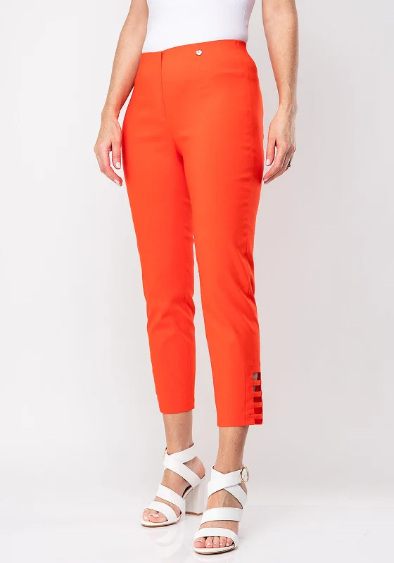 Robell Lena 09 Slim Fit Stretch Cropped Trousers, OrangeCroptopstyle