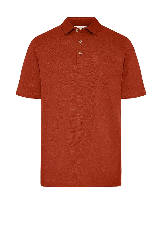 Polka dot polo shirtBugatti Pocket Polo Shirt, Burnt Orange