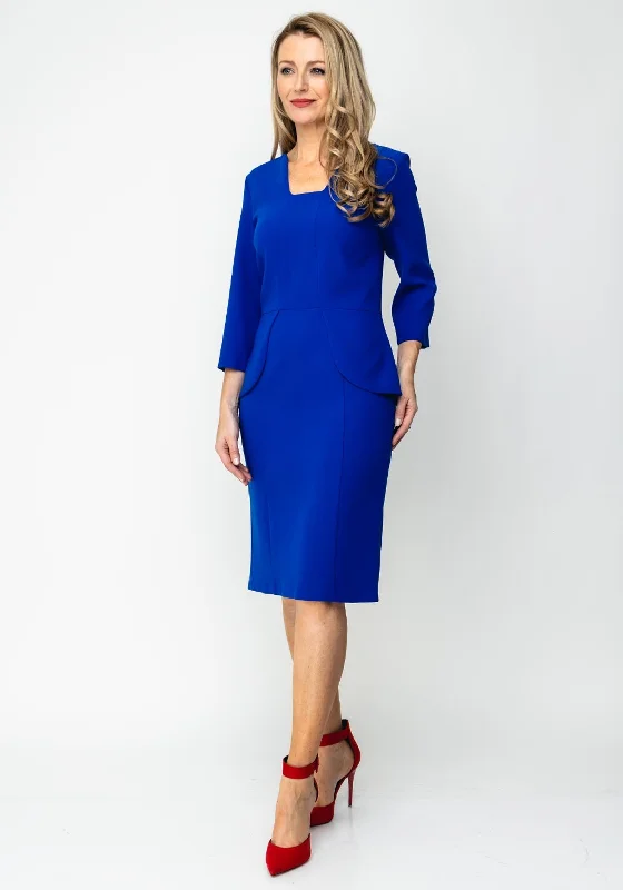 Ella Boo Cropped Sleeve Pencil Dress, Royal BlueCroptopvr