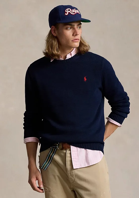 Ralph Lauren Cotton Crew Neck Jumper, Hunter NavyCrewneckcommunity