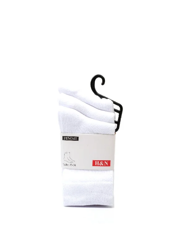 Serafina Collection One Size 3 Pack Crew Sock, WhiteCrewneckgame