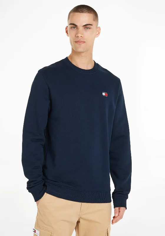 Tommy Jeans Badge Crew Neck Sweatshirt, Dark Night NavyCrewneckdye