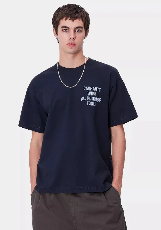 Carhartt WIP Cross Screw Graphic T-Shirt, Air Force BlueCrewneckmovement