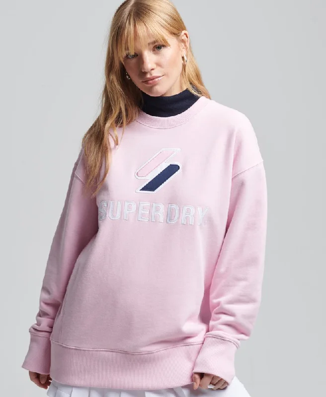 Code Sl Stacked Apq Crew | Roseate PinkCrewneckweb