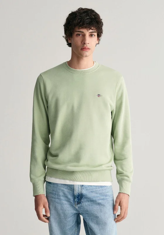 Gant Sheild Crew Neck Sweatshirt, Milky MatchaCrewneckchic