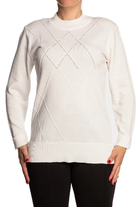 Women's Ivory White Sweater Stunning Details On Sale Now Yvonne Marie BoutiquesPocketed Knit Tops