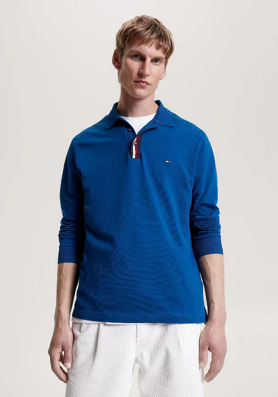 Moisture-wicking polo shirtTommy Hilfiger Bold Global Stripe Long Sleeve Polo Shirt, Deep Indigo