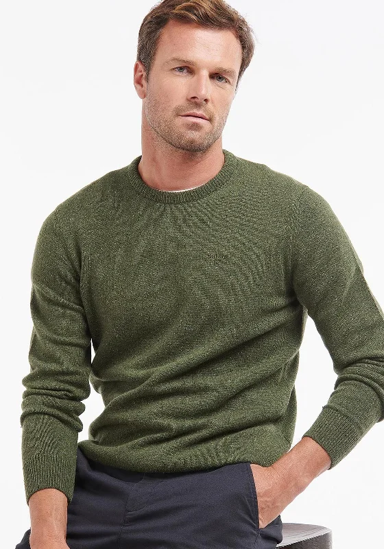 Barbour Mens Tisbury Crew Neck Jumper, ForestCrewneckstitch