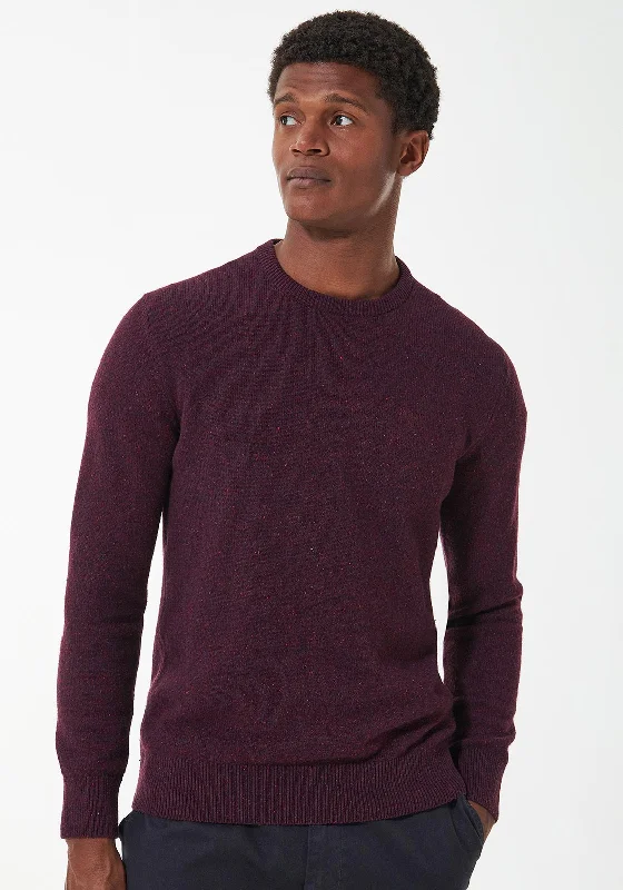 Barbour Mens Tisbury Crew Neck Jumper, FigCrewneckwoven