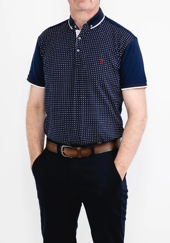 Oversized polo shirtTom Penn Flower Print Polo Shirt, Navy