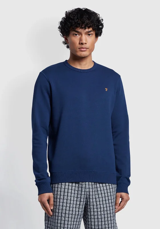 Farah Tim Crew Neck Sweatshirt, Rich IndigoCrewneckbrand