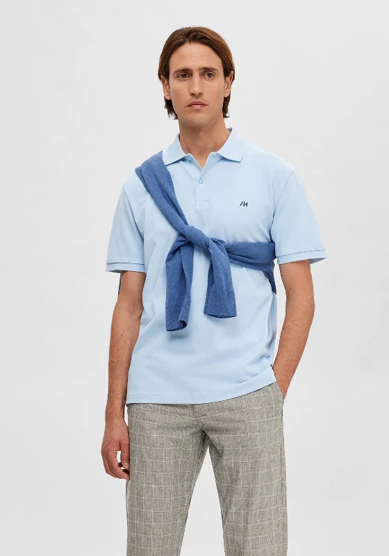 Branded polo shirtSelected Homme Dante Polo Shirt, Cashmere Blue