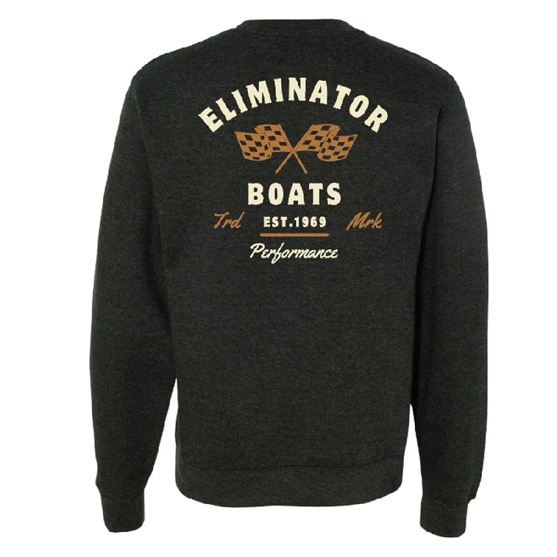 Eliminator Boats Checkered Flag Crew Neck SweatshirtCrewneckvibe