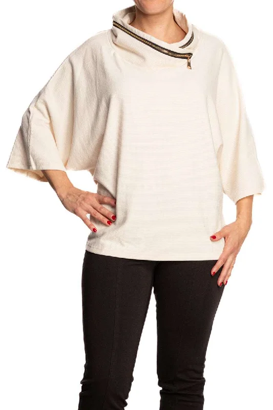 Women's Sweater On Sale Ivory Quality Comfort Stretch Fabric Sizes S-XXLARGE on Sale True to Size fit Yvonne Marie BoutiquesVelvet Knit Tops