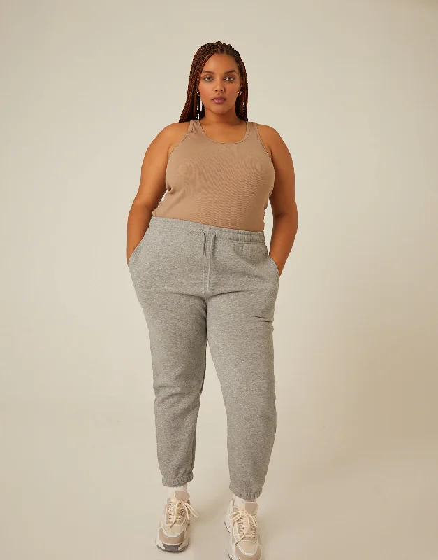 Knitted ShirtPlus Size Comfy Fleece Lined Joggers