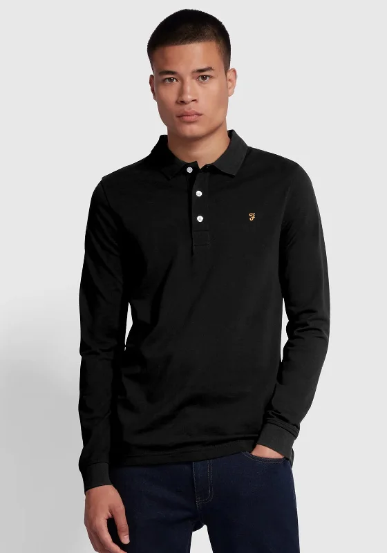 Short-sleeve polo shirtFarah Blanes Long Sleeve Polo Shirt, Black