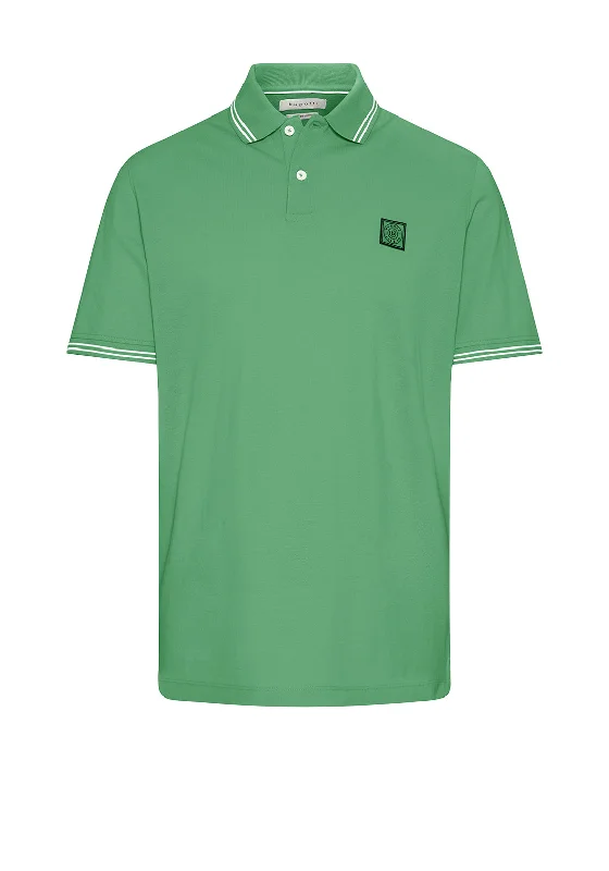 Abstract polo shirtBugatti Stripe Contrast Polo Shirt, Lime Green