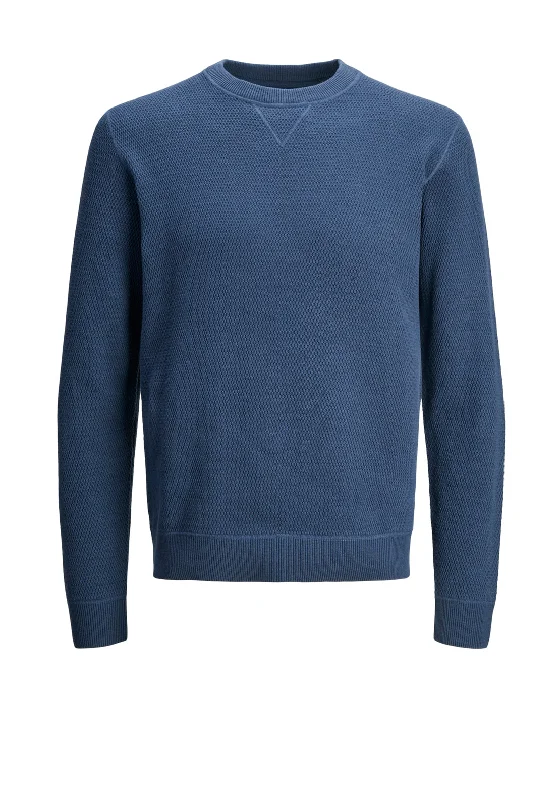 Jack & Jones Christer Crew Neck Jumper, BlueCrewneckfan