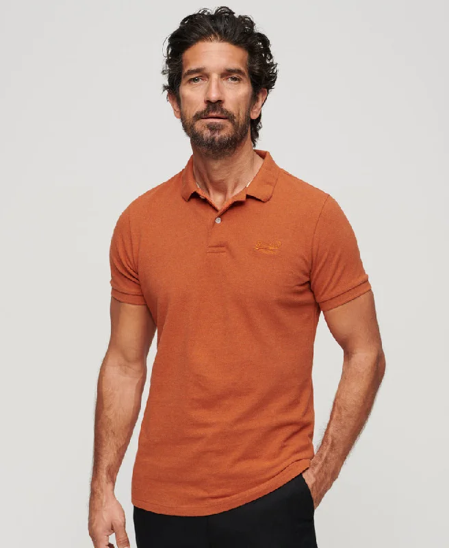 Moisture-wicking polo shirtClassic Pique Polo Shirt | Rust Orange Marle