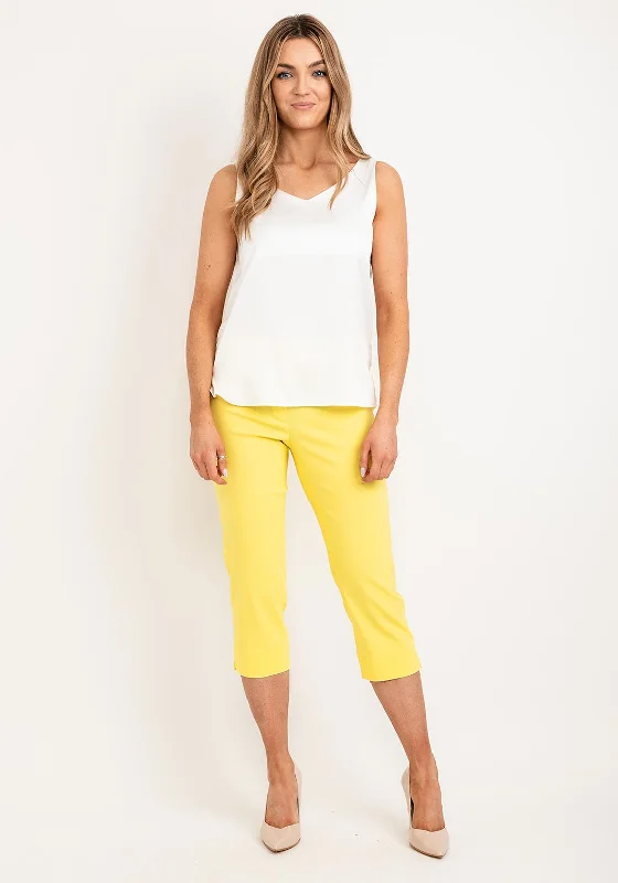 Robell Maire 07 Slim Fit Cropped Trousers, YellowCroptopaumented