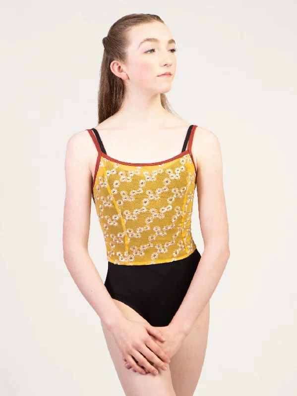 Suffolk "Daisy" Embroidered Camisole Crop TopCroptopenthusiast