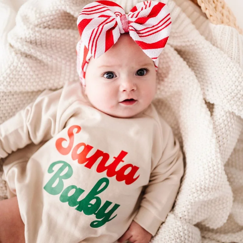 Santa Baby Crew Neck Bubble SweatshirtCrewnecklightweight