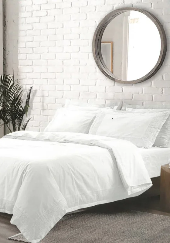 Atlantic Linen Cannes Duvet Cover Set, White