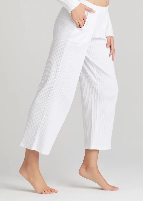 Cropped Lounge Pant - Cotton RibCroptopdurable