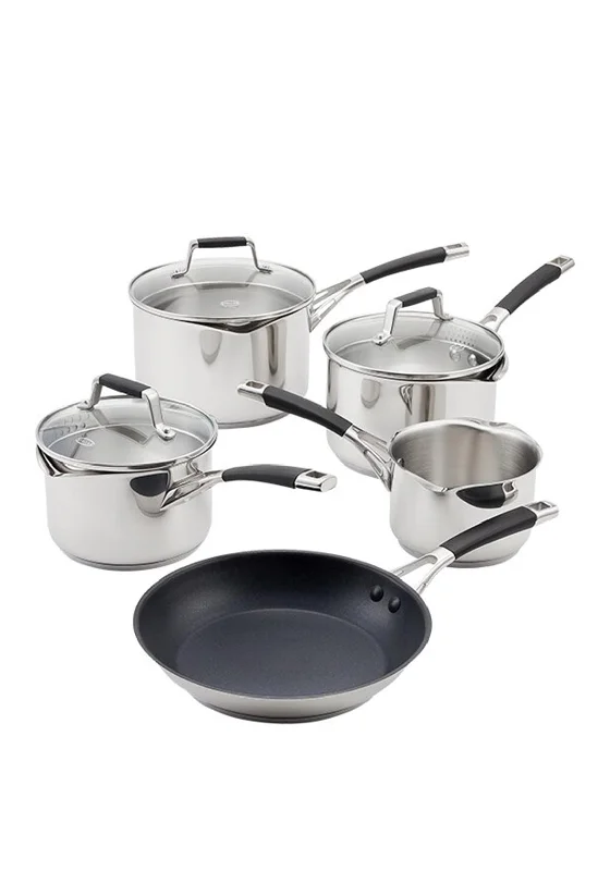 Stellar Flow Induction 5 Piece Draining Saucepan Set