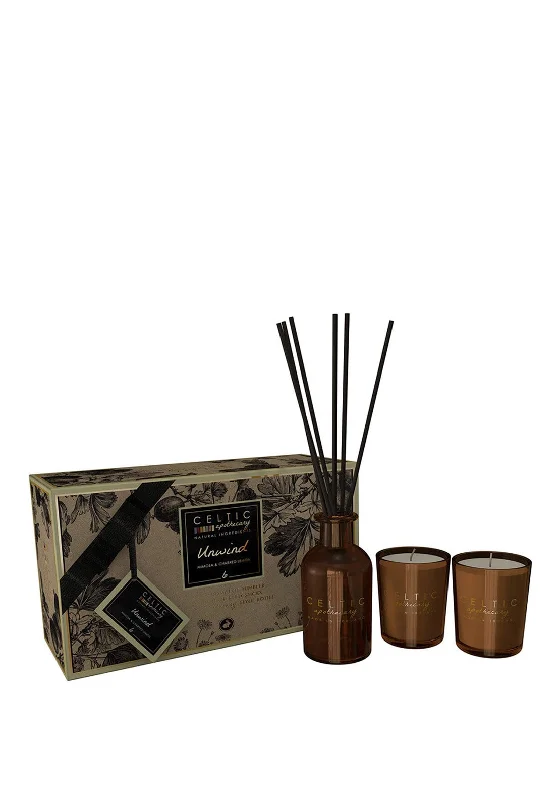 Celtic Apothecary Unwind Candle and Diffuser Gift Set