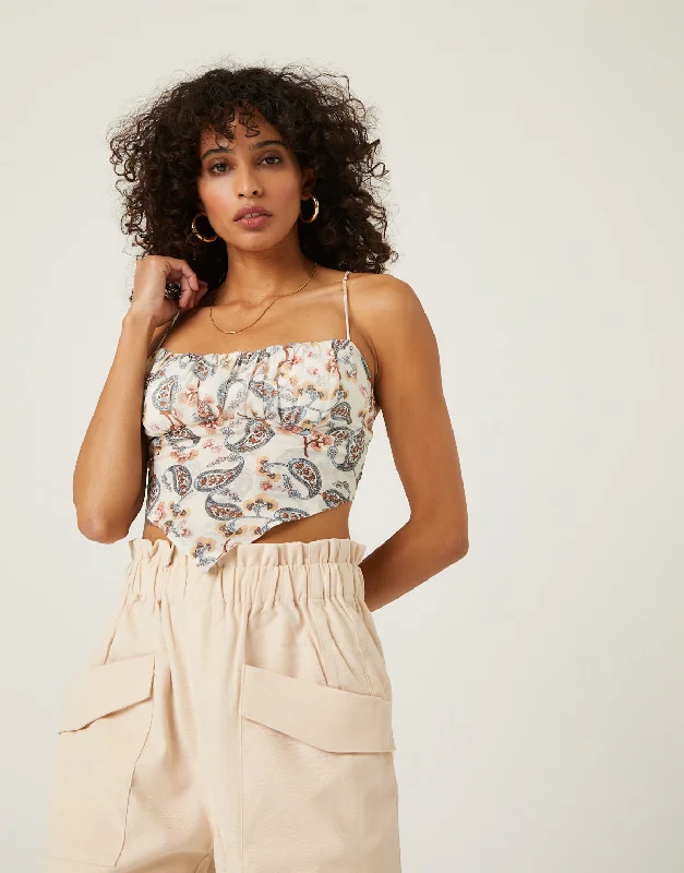 Paisley Chiffon Cropped TankCroptopgadget