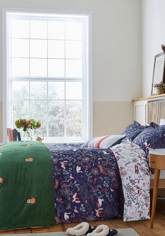 Joules Sleep Bright Double Duvet Cover Set, Navy