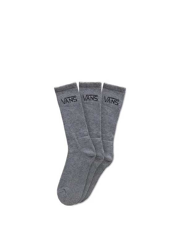 Vans Classic Crew 3 Pair Socks, GreyCrewneckcyber