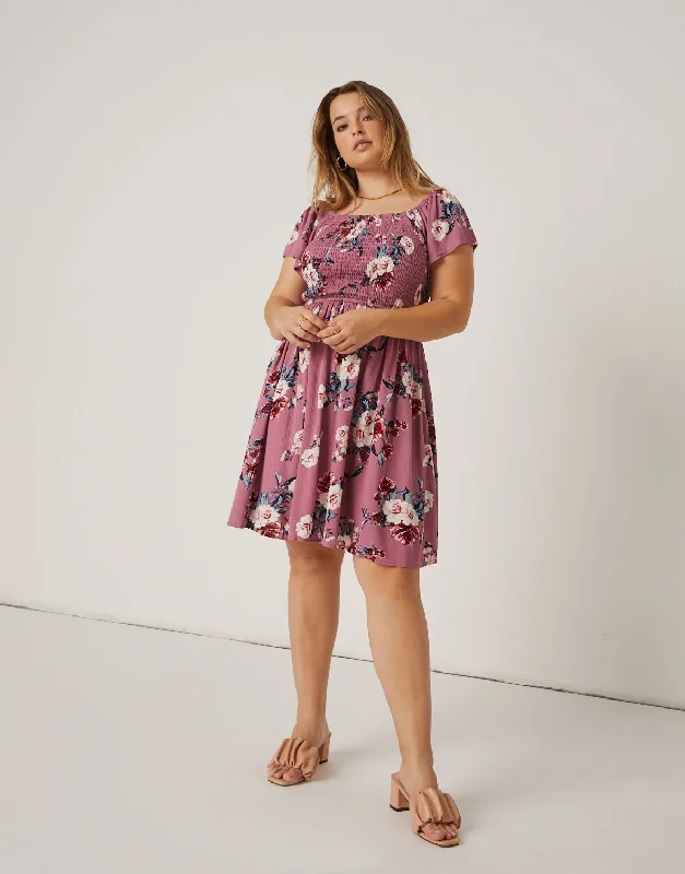 Women's summer topsPlus Size Gauzy Floral Sundress