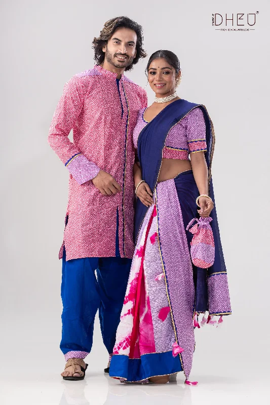 Sutlej-Mekhela-Kurta Couple Set