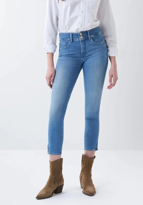 Salsa Push In Cropped Skinny Jeans, BlueCroptopartisan