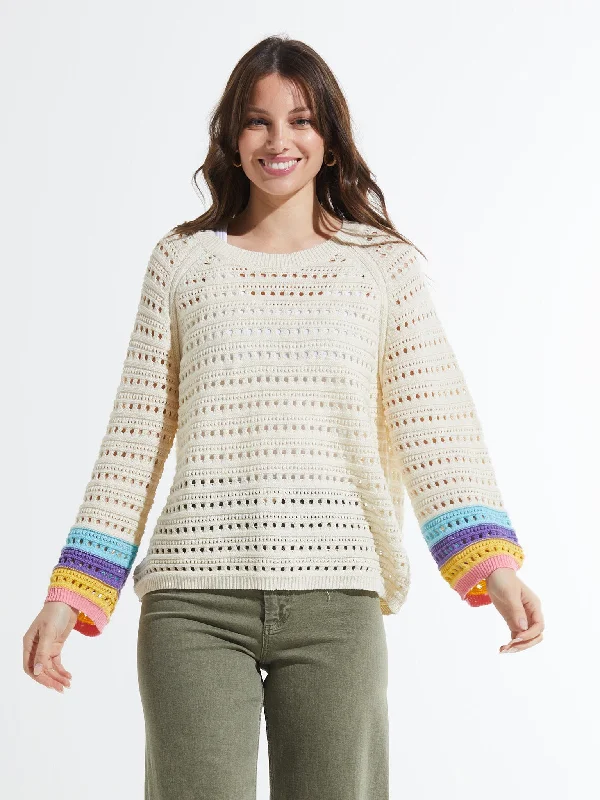 Vanilla Sheer SweaterLounge Knit Tops