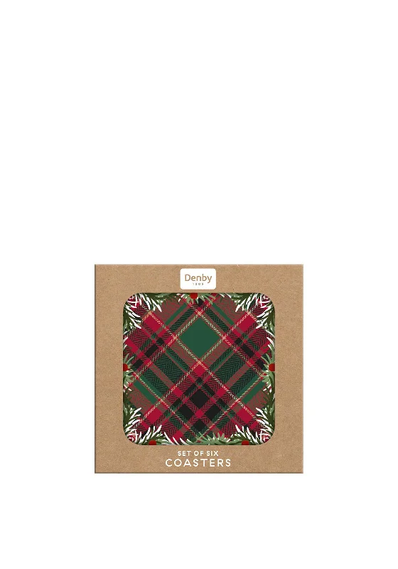 Denby Noel Tartan Set of 6 Coasters