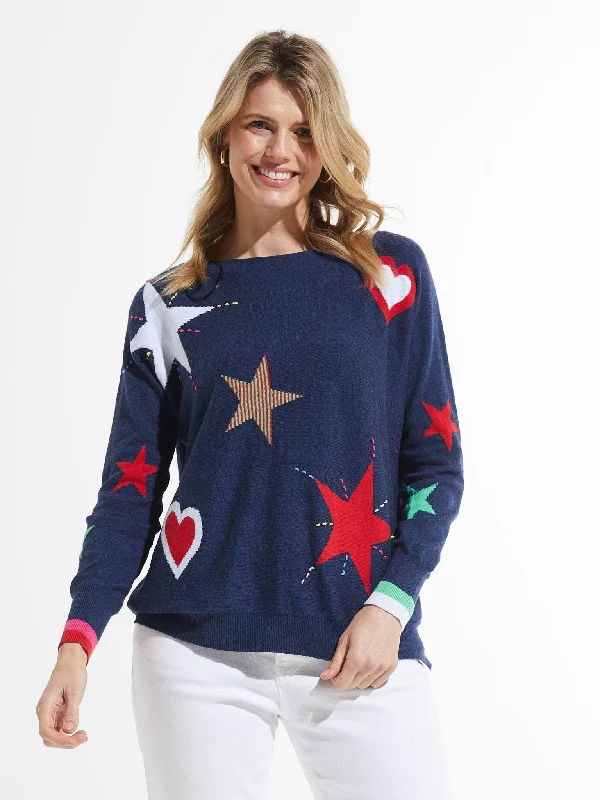 Hearts & Stars SweaterLayered Knit Tops