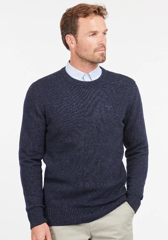 Barbour Men's Tisbury Crew Neck Jumper, NavyCrewnecktimeless