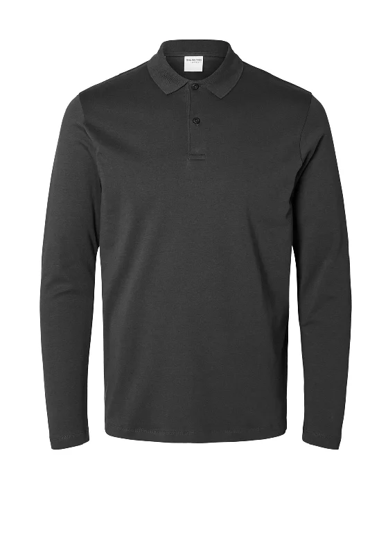 Formal polo shirtSelected Homme Paris Long Sleeve Polo Shirt, Phantom