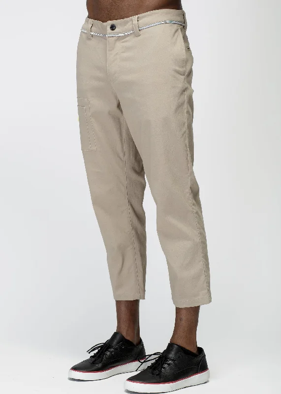 Konus Men's Cropped Side Zip Pants in TanCroptoplifestyle