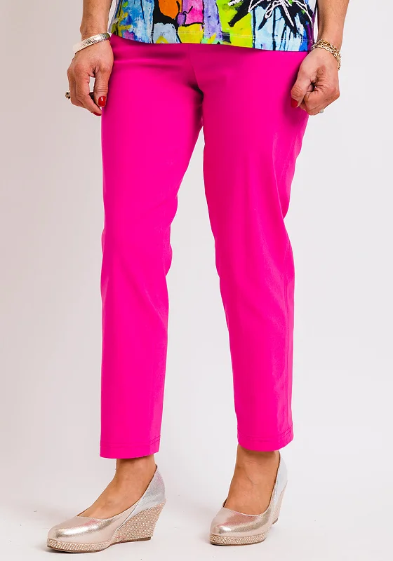 Robell Bella 09 Slim Cropped Trousers, PinkCroptopstretch