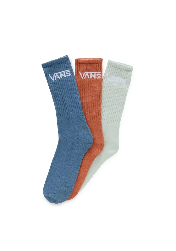 Vans 3 Pair Crew Logo Socks, Blue Multi UK8.5-12Crewneckfashion