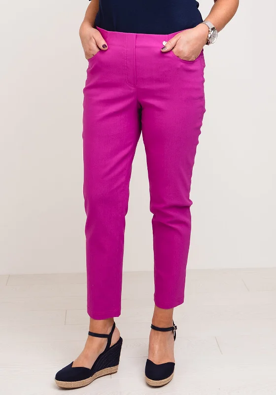 Robell Bella 09 Slim Cropped Trousers, Orchid PinkCroptopgadget