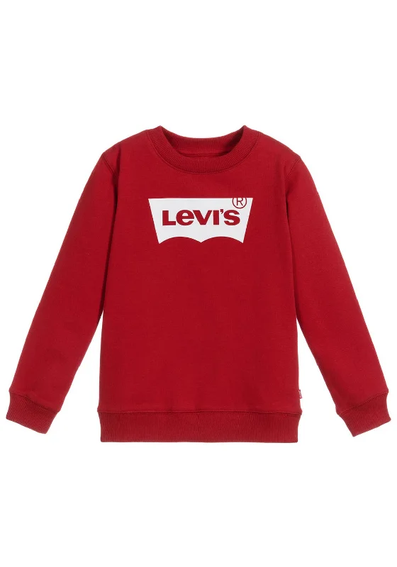 Levi’s Baby Boy Batwing Crewneck, RedCrewnecksoft