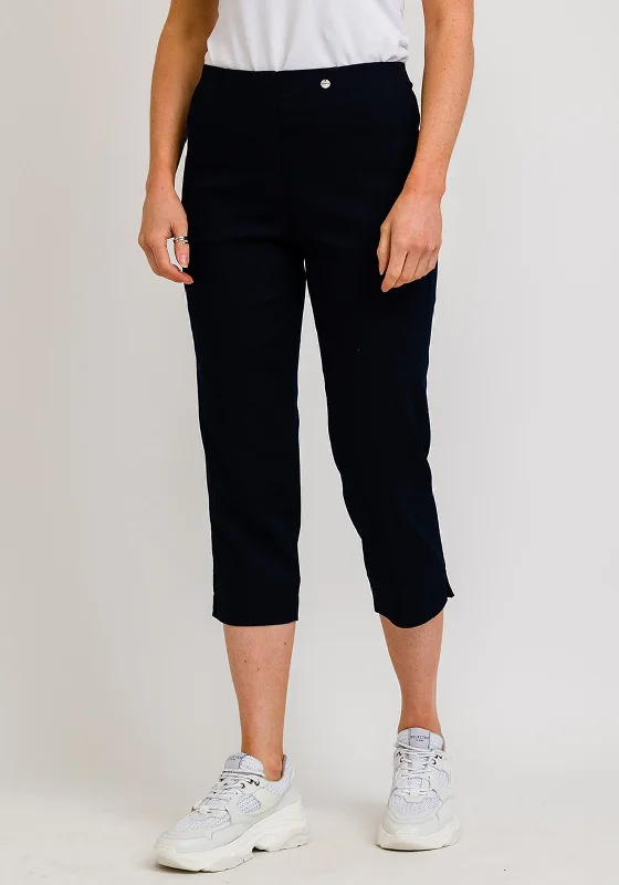 Robell Marie 07 Stretch Crop Trousers, NavyCroptopcraft