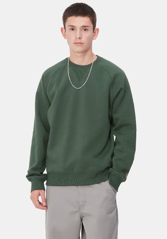 Carhartt WIP Chase Crew Neck Sweatshirt, SycamoreCrewnecktraditions