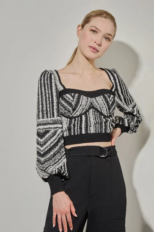 Modern Fit Variegated Stripe Soft Knit Crop TopCroptopdurable